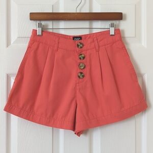 BDG Urban Outfitters Retro Pleated High Waisted Wide Leg Shorts Raspberry 26